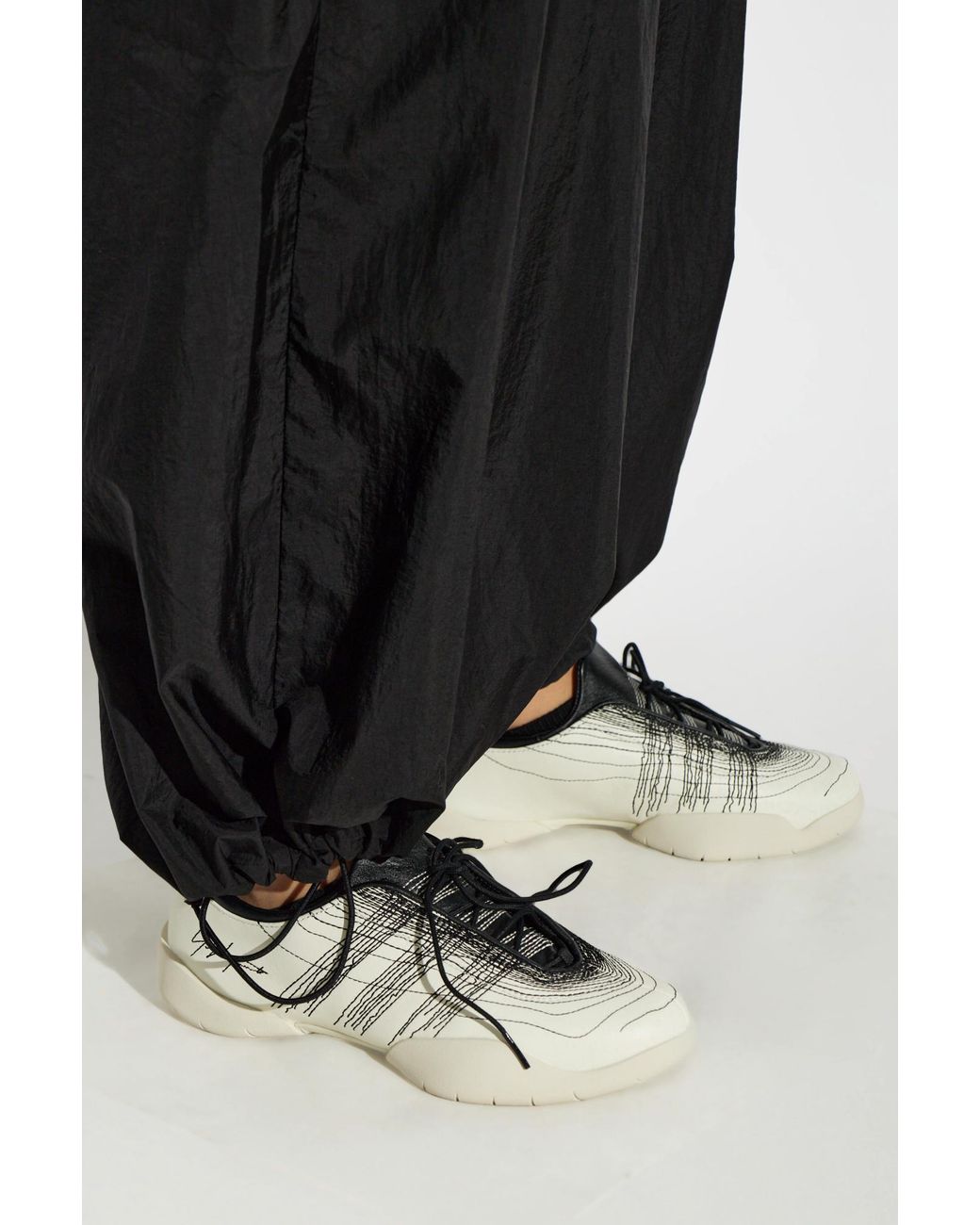 Y-3 White 'Regu Embroidery' Sports Shoes