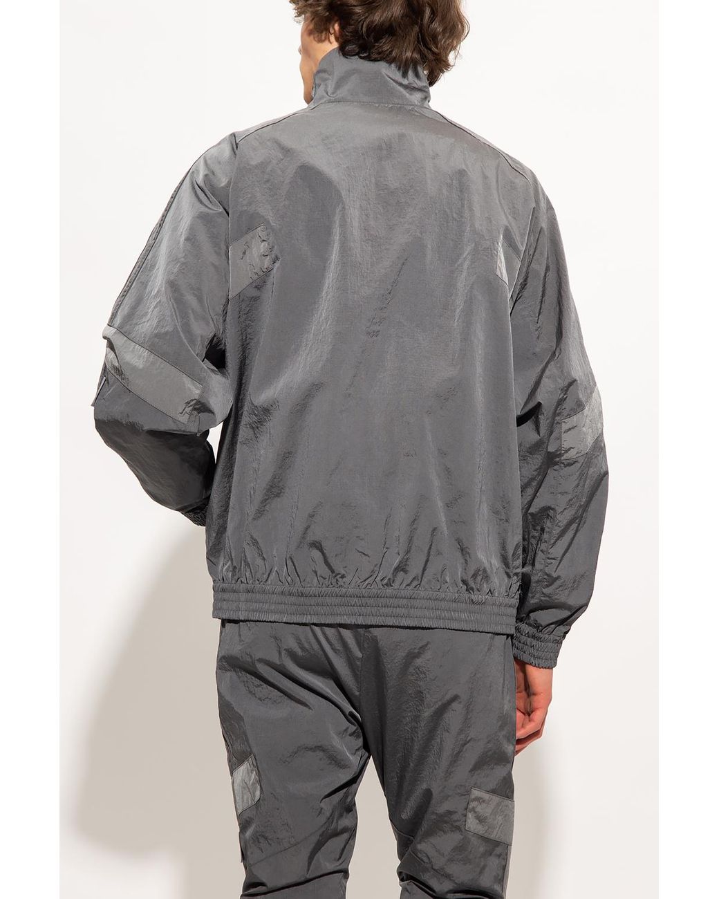Adidas Originals Men Grey & Blue EQT REFLECT WindBreaker Colourblocked  Sporty Jacket