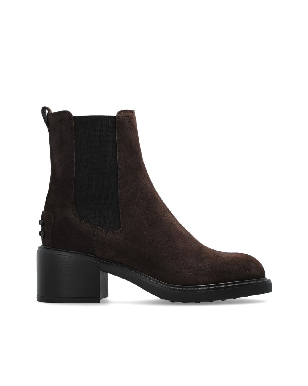 Tod's Black Suede Heeled Ankle Boots