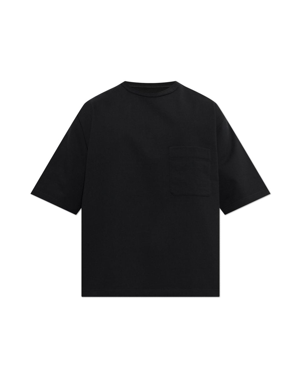 Lemaire Black T-Shirt With Pocket for men