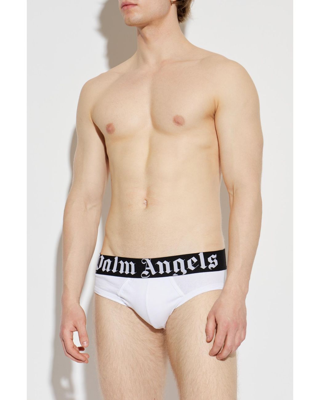 Palm Angels White Two-Pack Of Briefs With Logo for men
