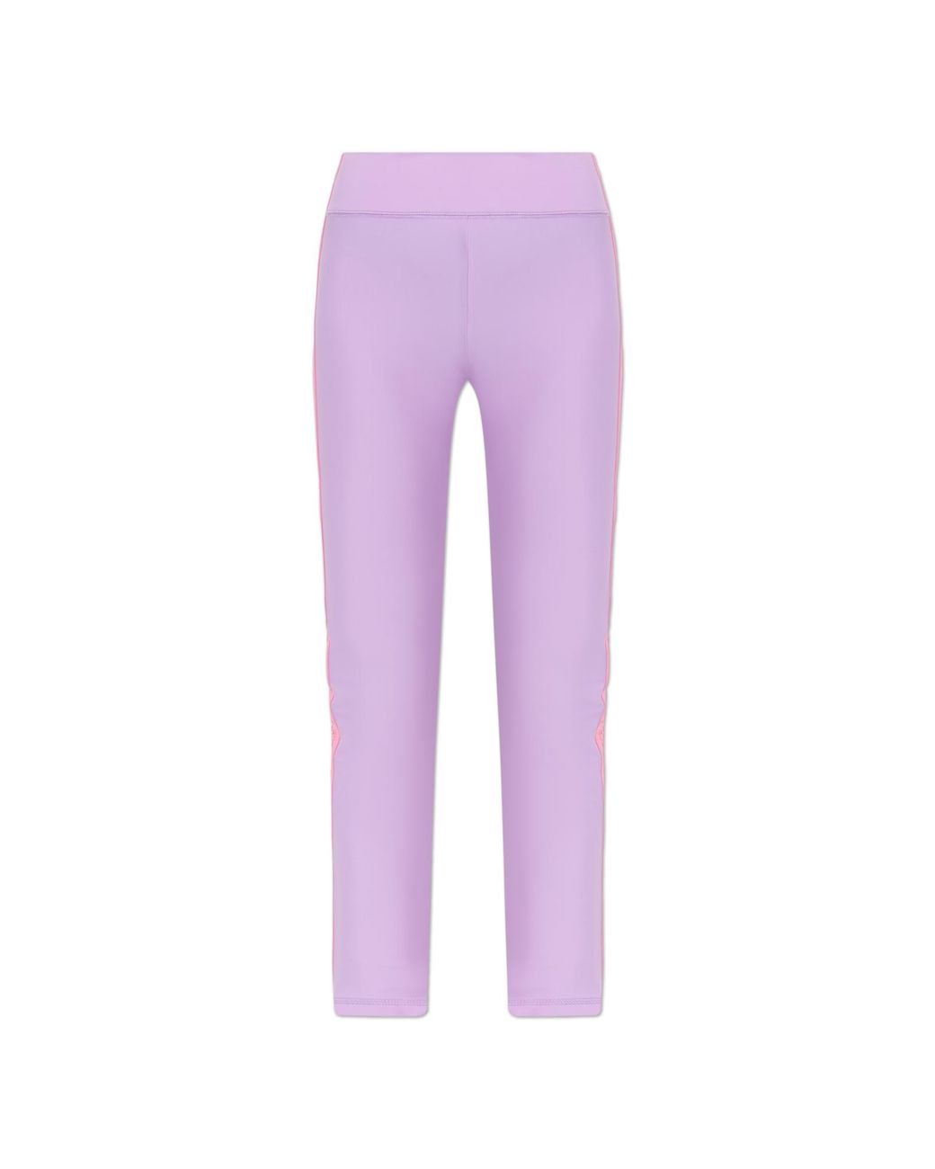 Versace Jeans Couture Purple Leggings With Side Stripes