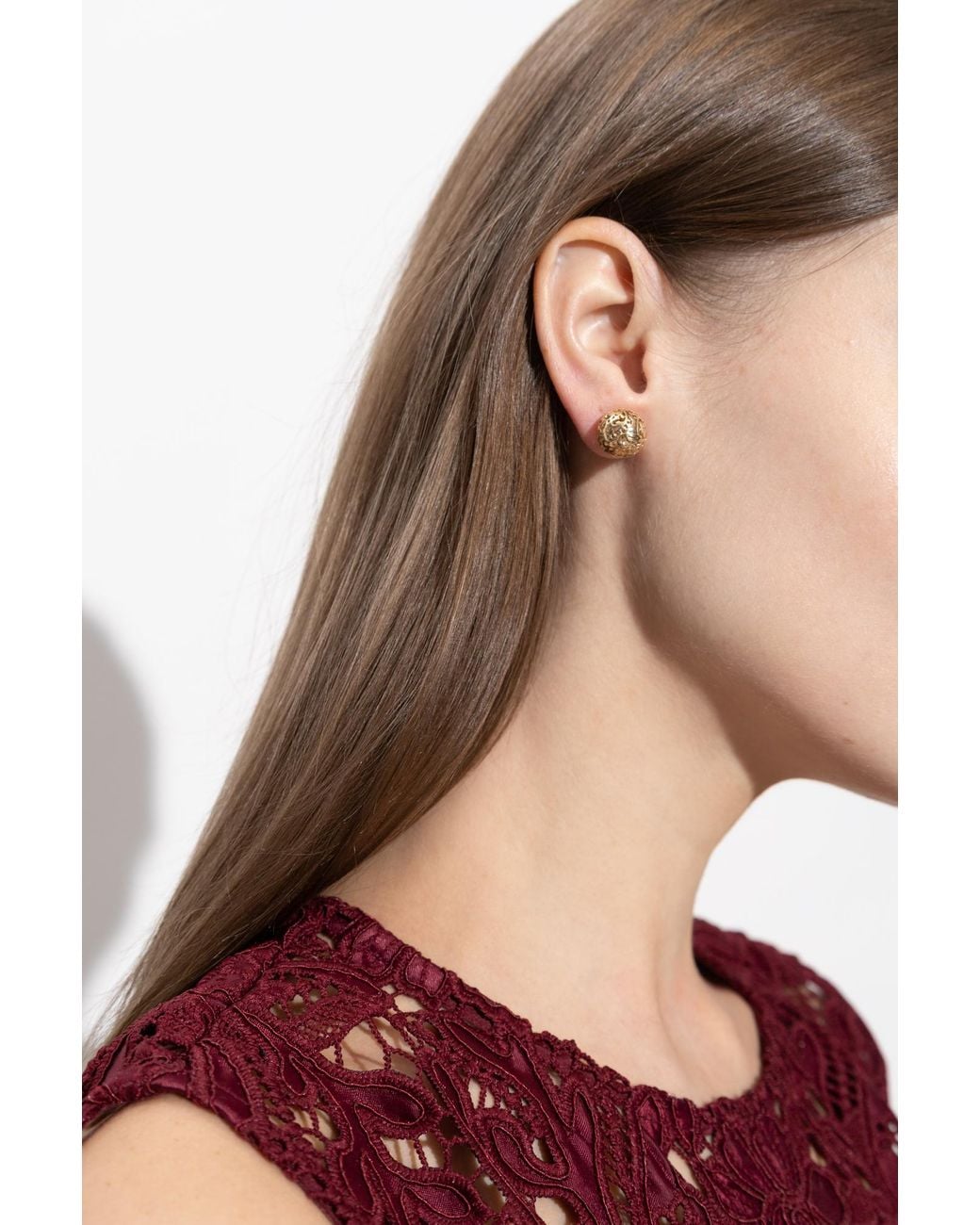 Jimmy Choo Metallic Earrings With Logo