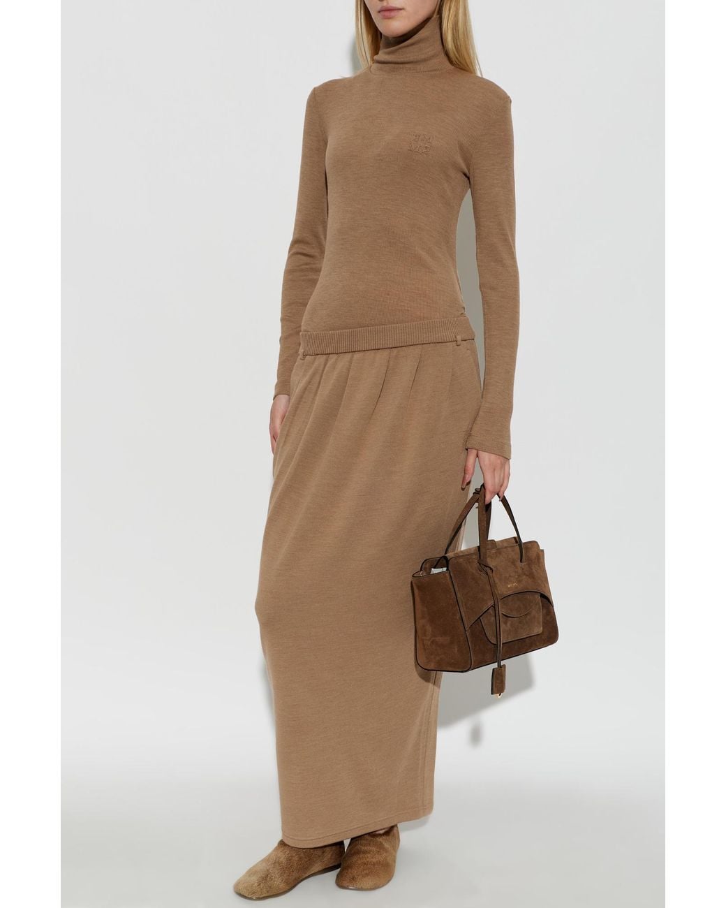 Max Mara Natural Wool Skirt 'Angizia'
