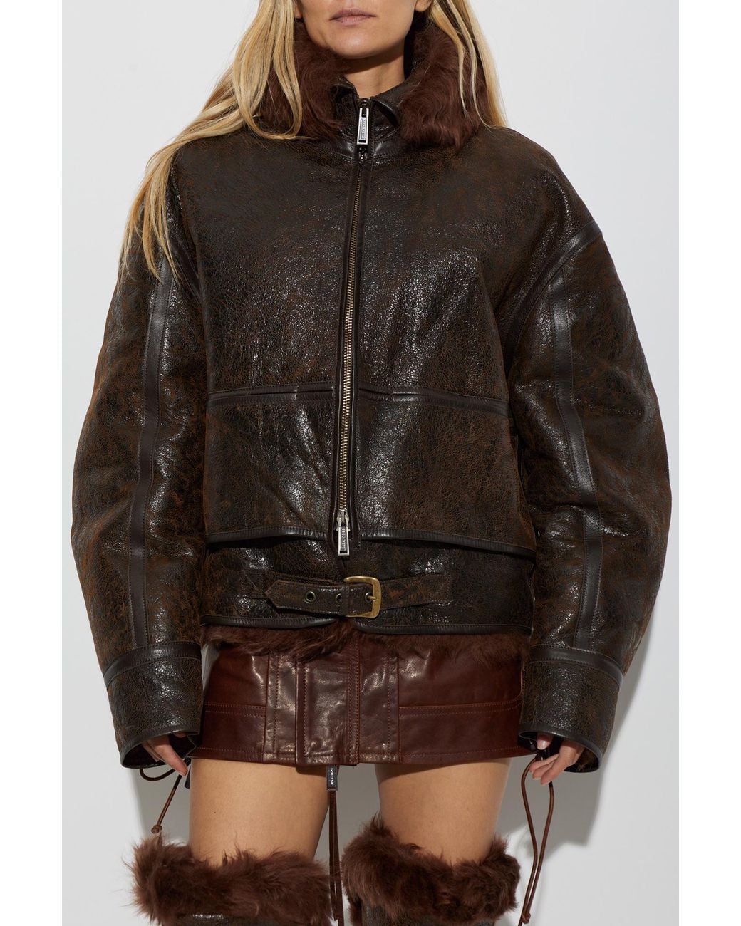DSquared² Black Fur Jacket
