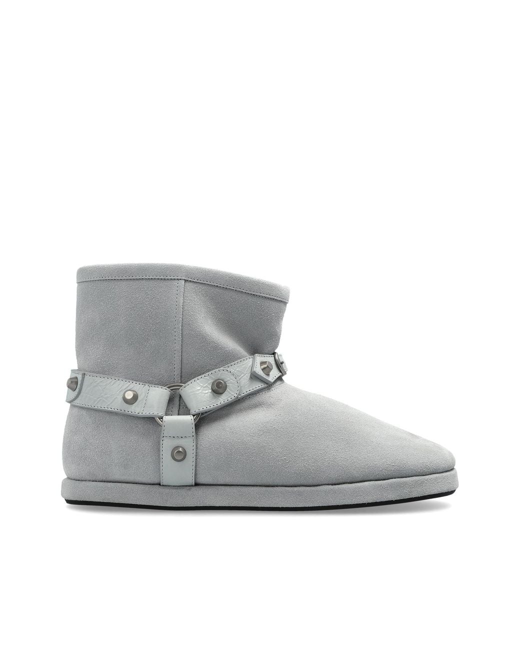 Balenciaga Gray 'Alaska' Suede Snow Boots