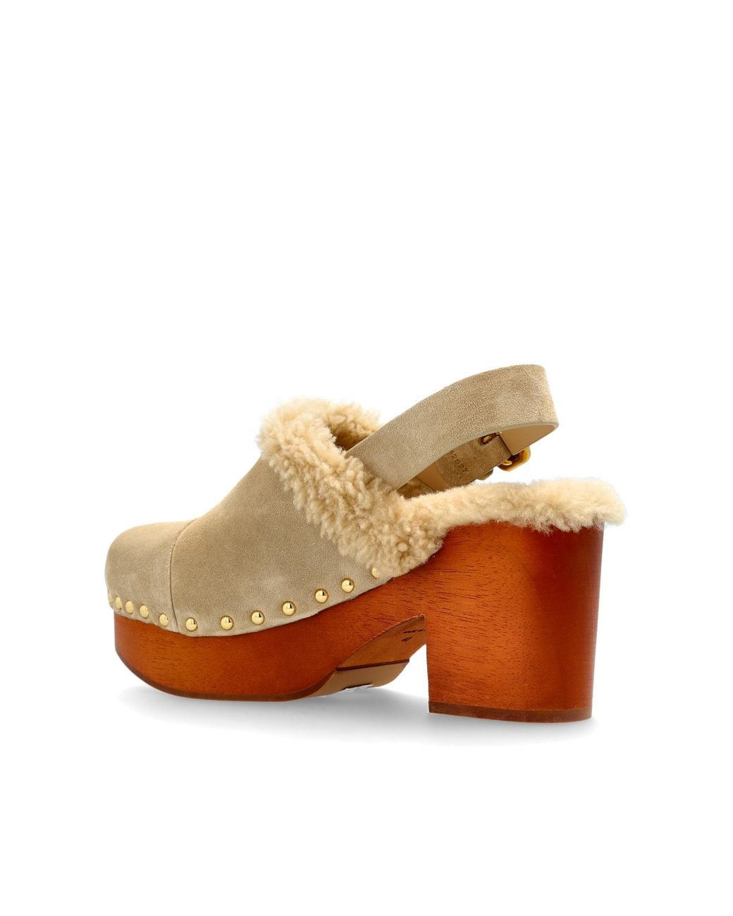 Chloé Natural Heeled Clogs 'Jeannette'