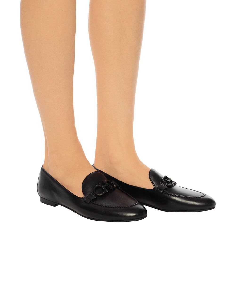 Ferragamo trifoglio Loafers Black Lyst