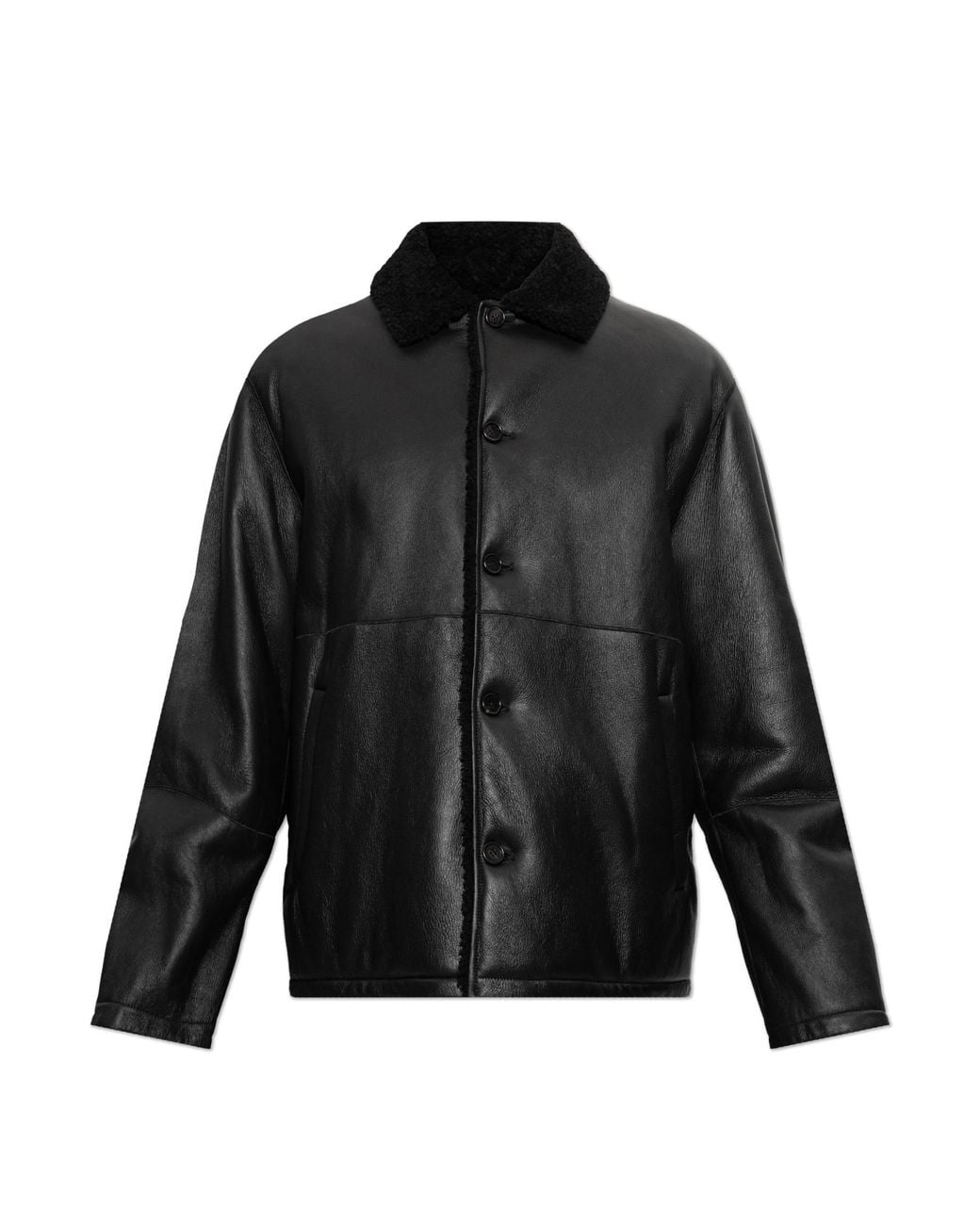 Jil Sander Black Shearling Coat By for men