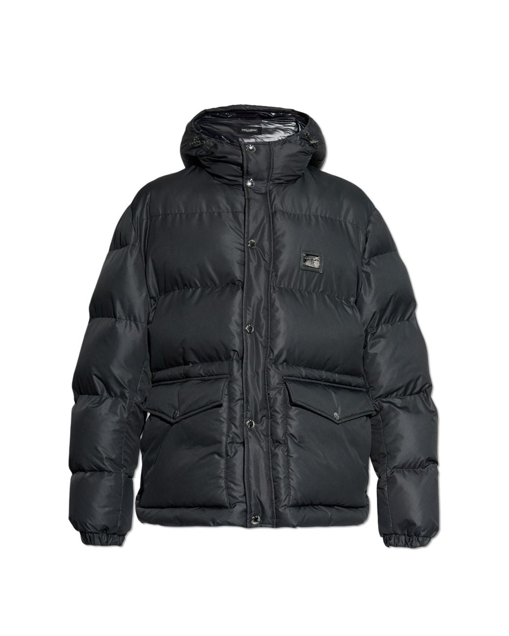 Dolce & Gabbana Black Hooded Jacket for men