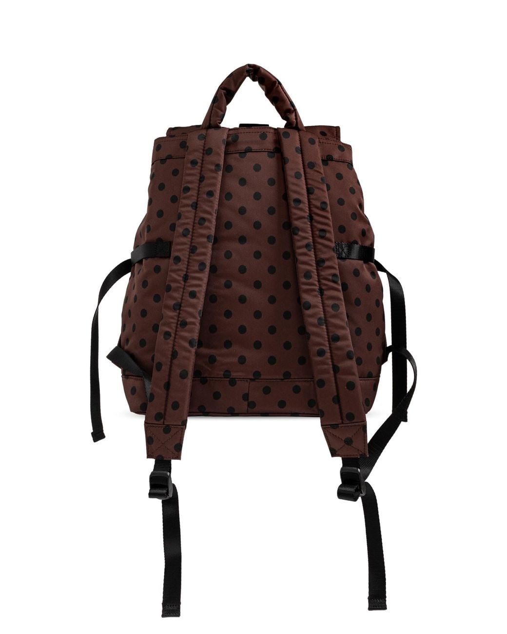 Ganni Brown Backpack With Polka Dot Pattern