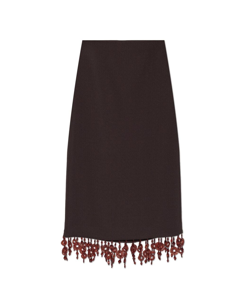 Tory Burch Black Skirt With Decoratively Finished Hem
