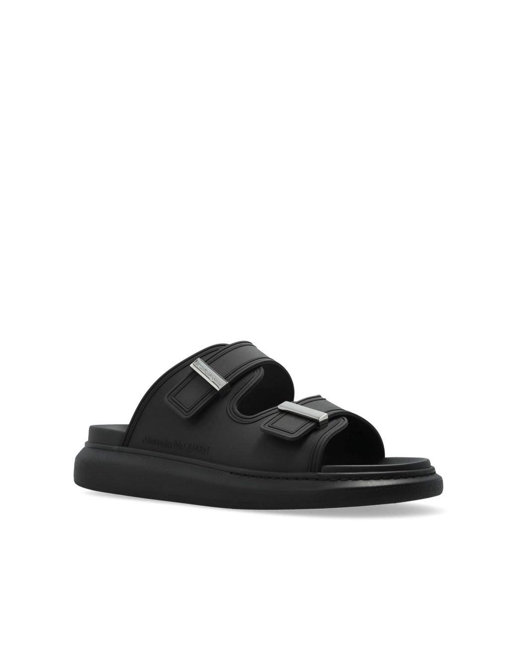 Alexander McQueen Black Rubber Flip-Flops for men