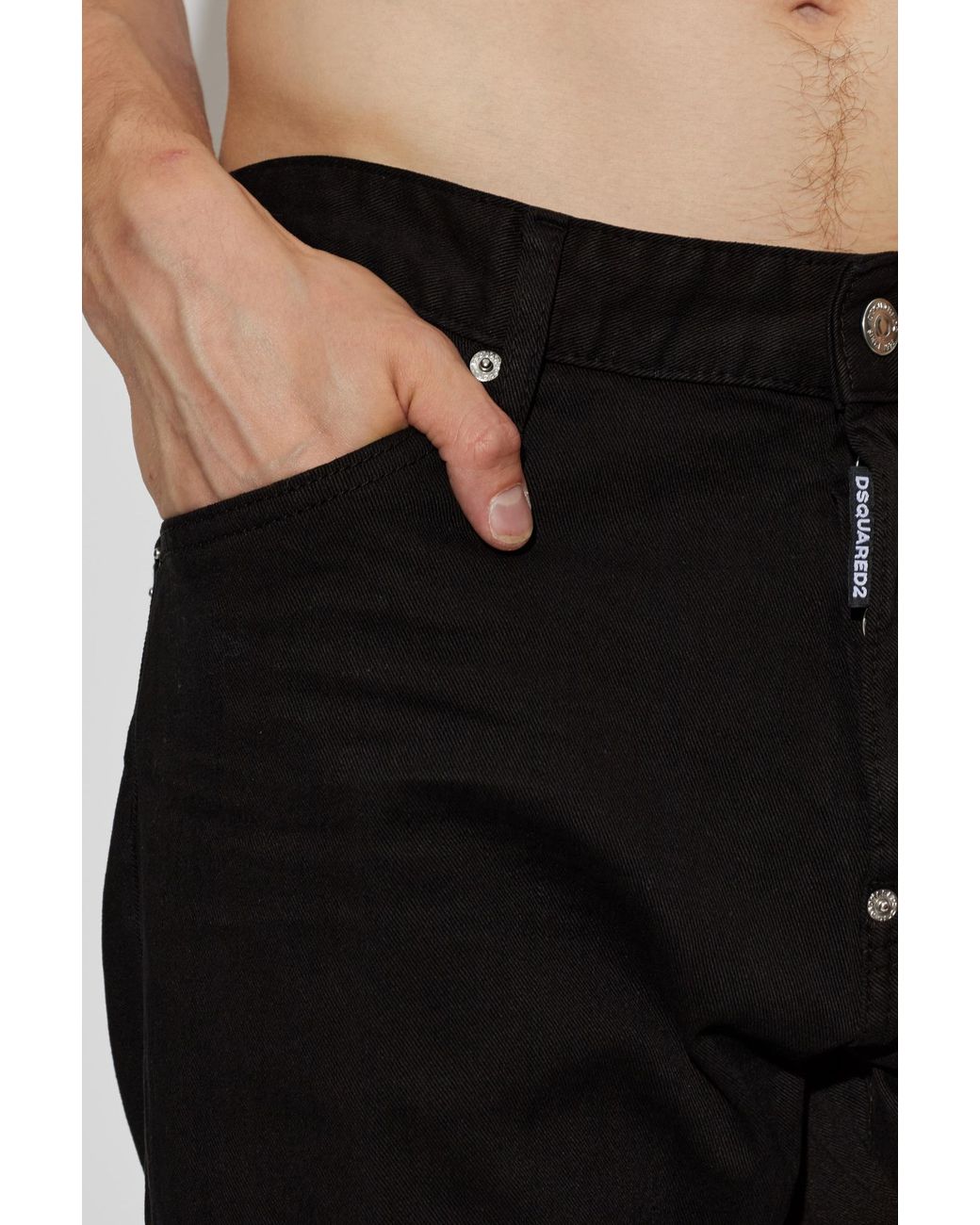 DSquared² Black "Teddy" Jeans for men