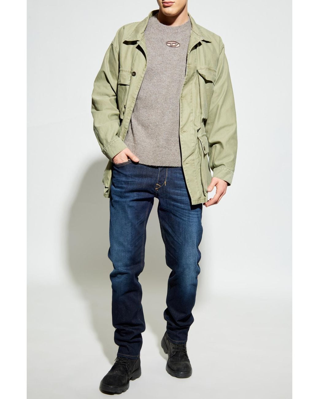 DIESEL White Sweater K-Areeso' for men