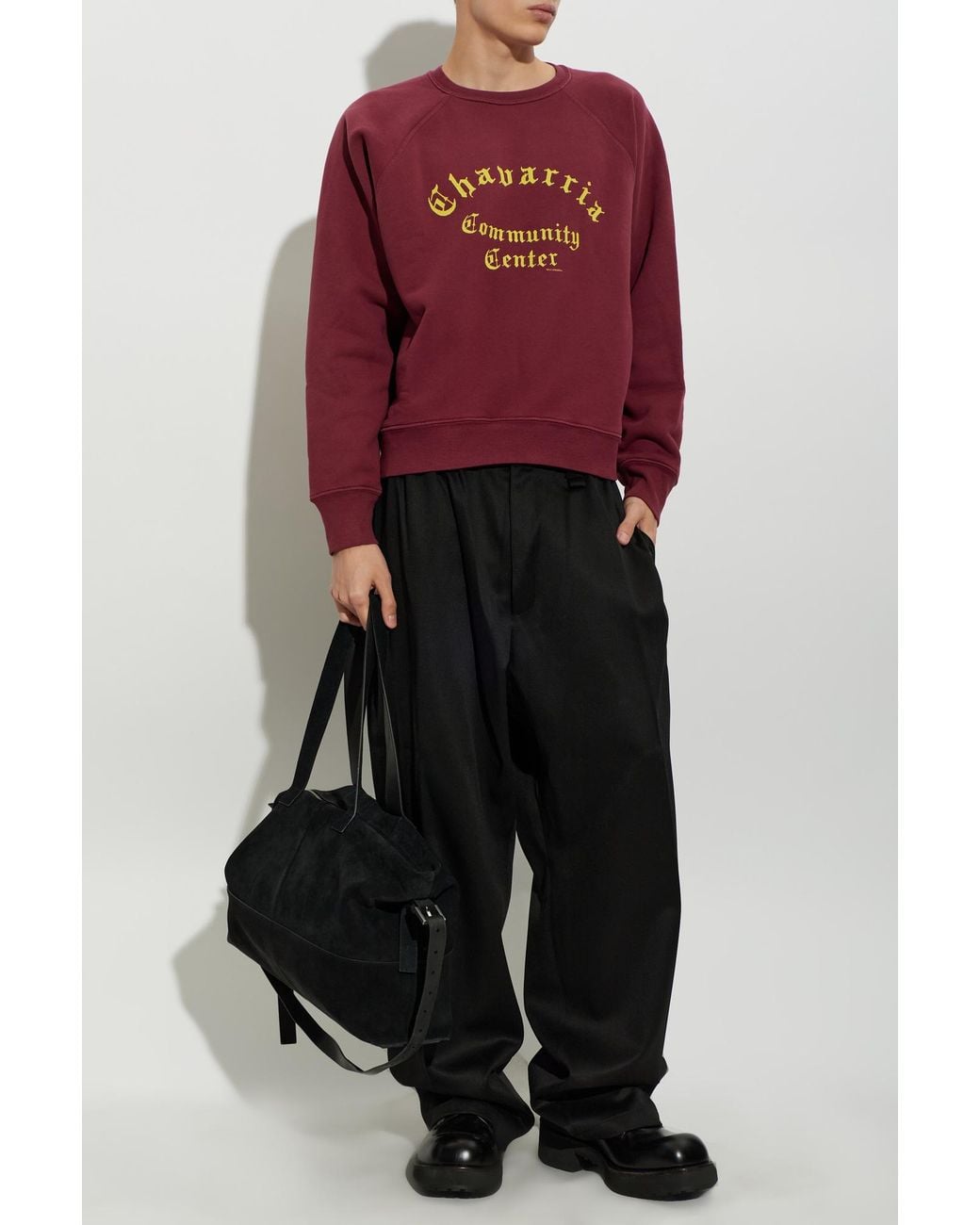 Willy Chavarria Red 'Chavarria Community Center Standard Crewneck' Sweatshirt for men