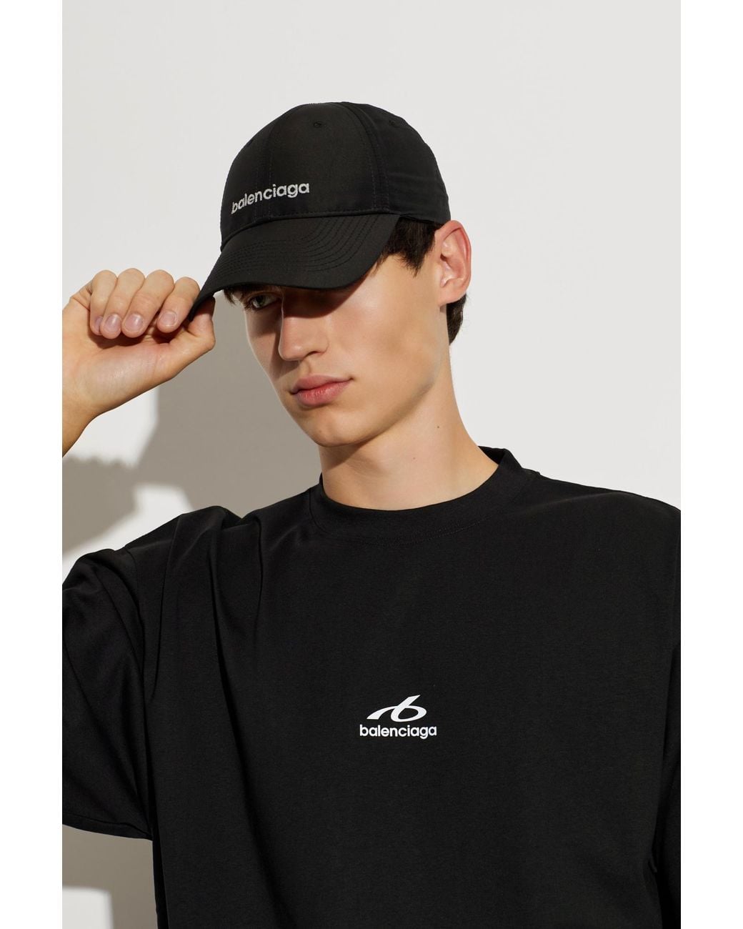 Balenciaga Black Baseball Cap for men