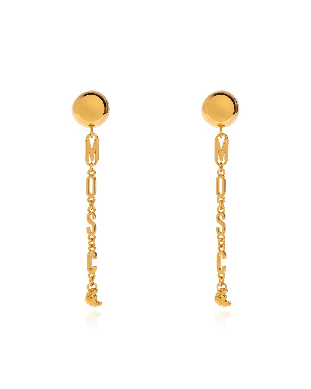 Moschino White Earrings With Pendant