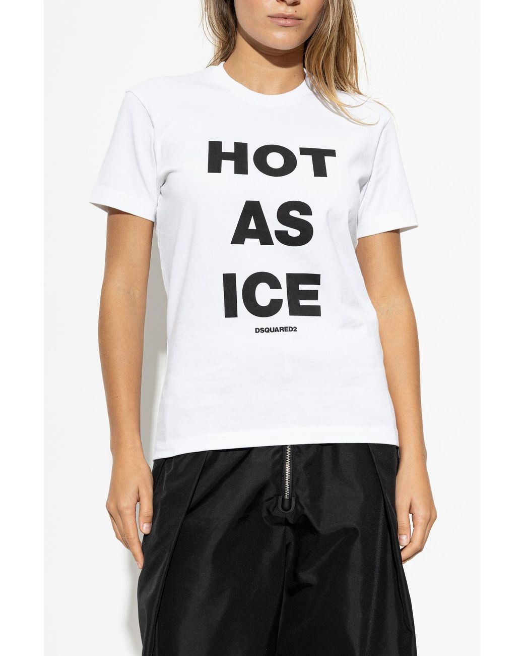 DSquared² White Cotton T-Shirt With Print
