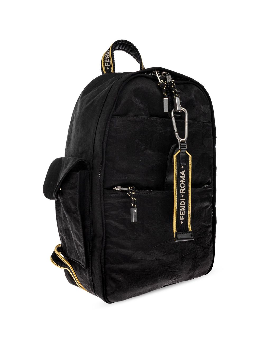 Fendi Black 'Climb' Monogram Backpack for men