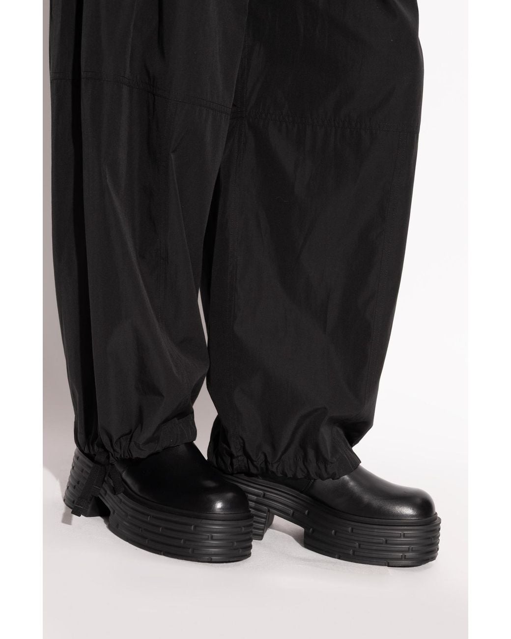 Agl Attilio Giusti Leombruni Black Platform Ankle Boots 'Lignes'