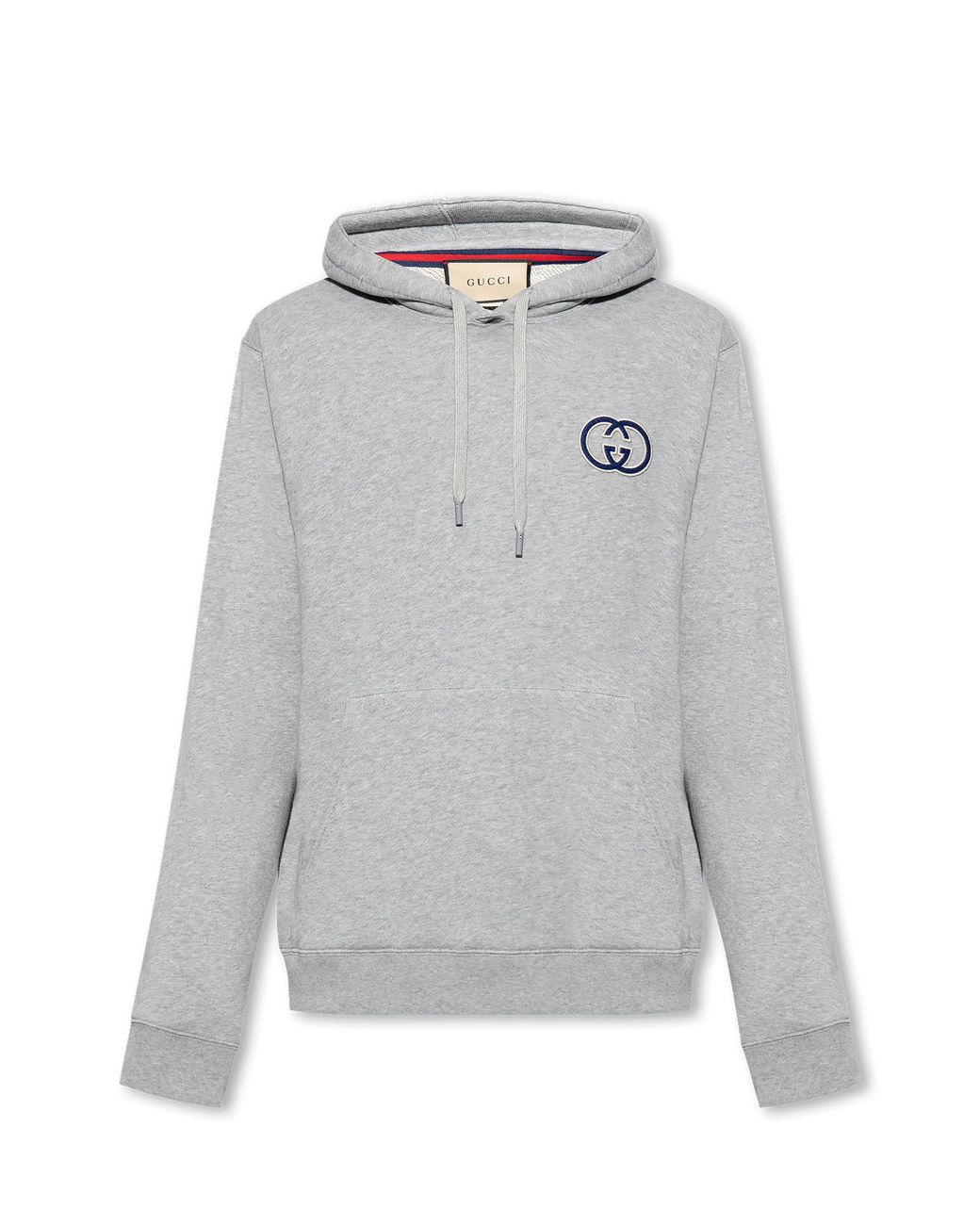 Gucci Hoodie With Logo Patch in Grey for Men | Lyst UK