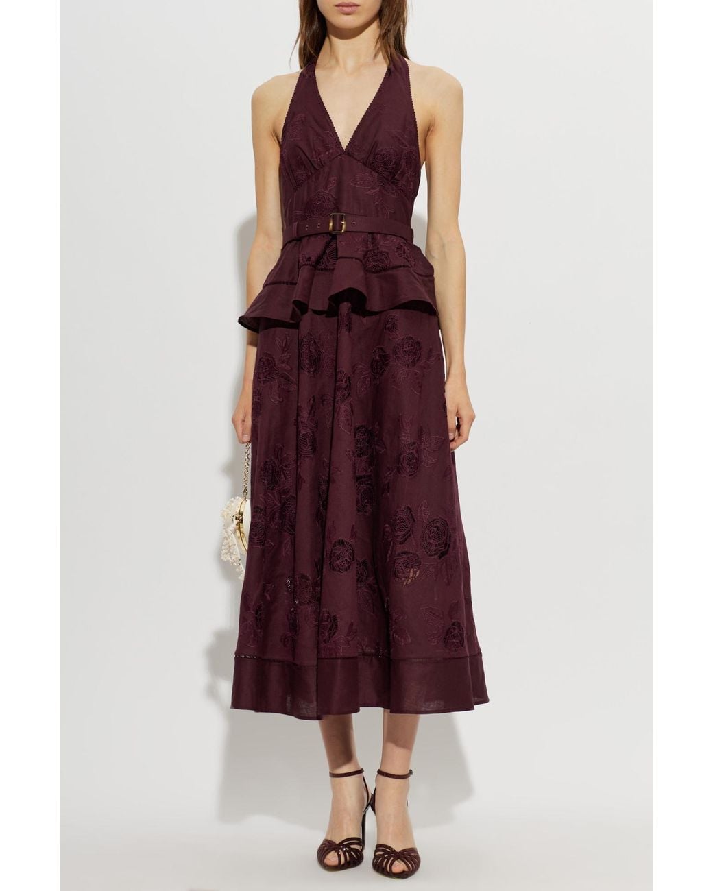 Self-Portrait Purple Dress With Open Back