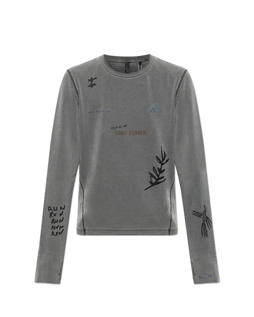 Adidas Originals Gray Long-Sleeve Sports Top