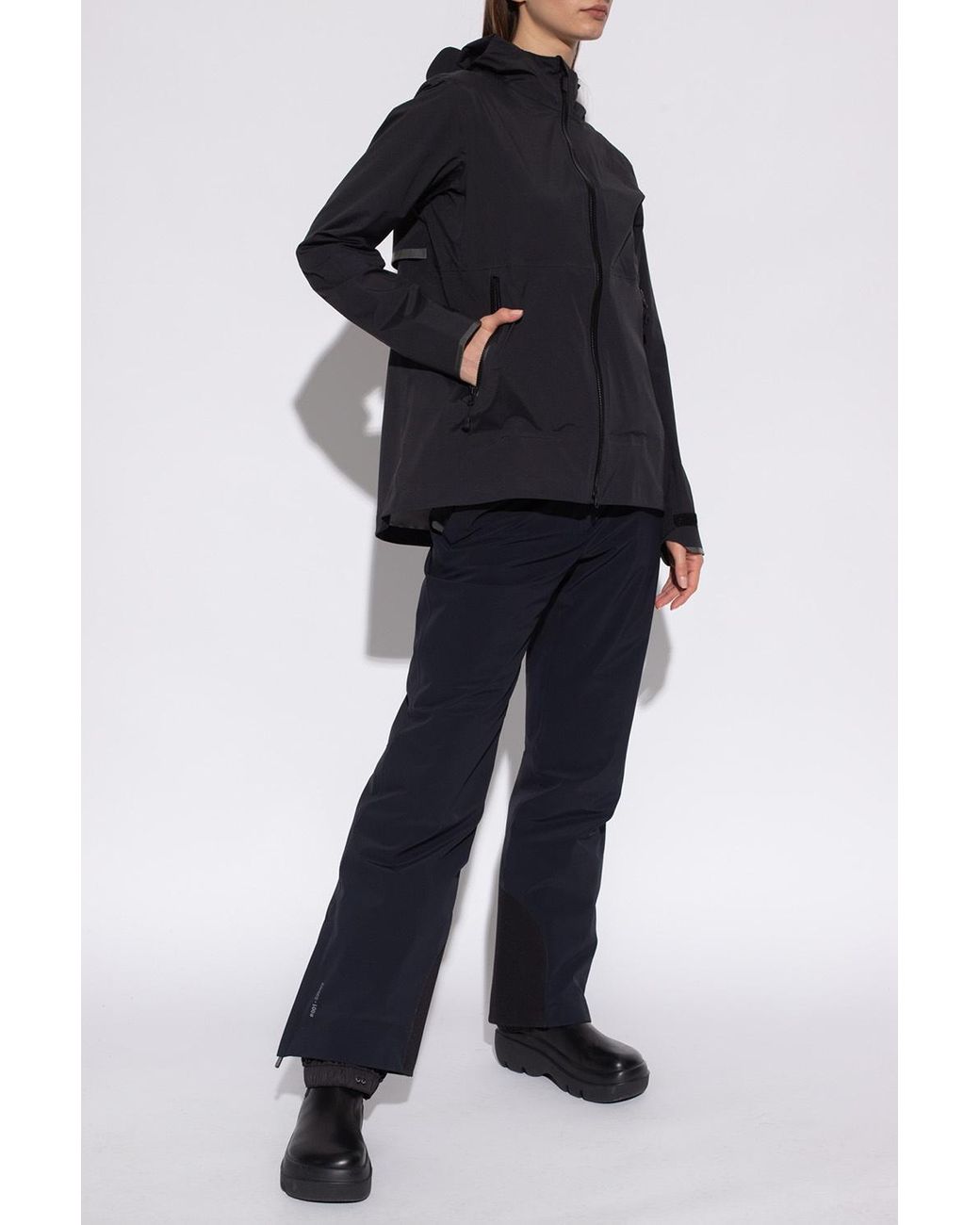 Canada Goose 'kenora' Hooded Rain Jacket in Black Lyst