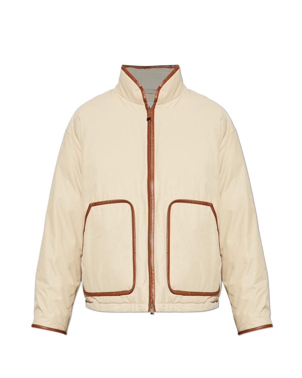 Tod's Natural Down Jacket With Stand-Up Collar for men