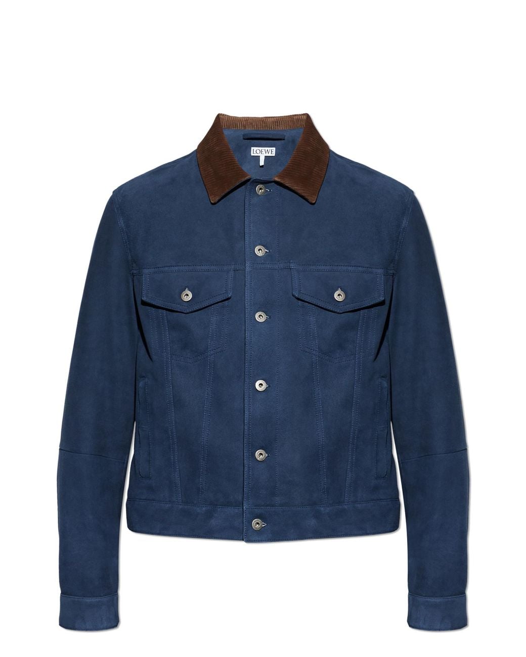 Loewe Blue Suede Jacket for men