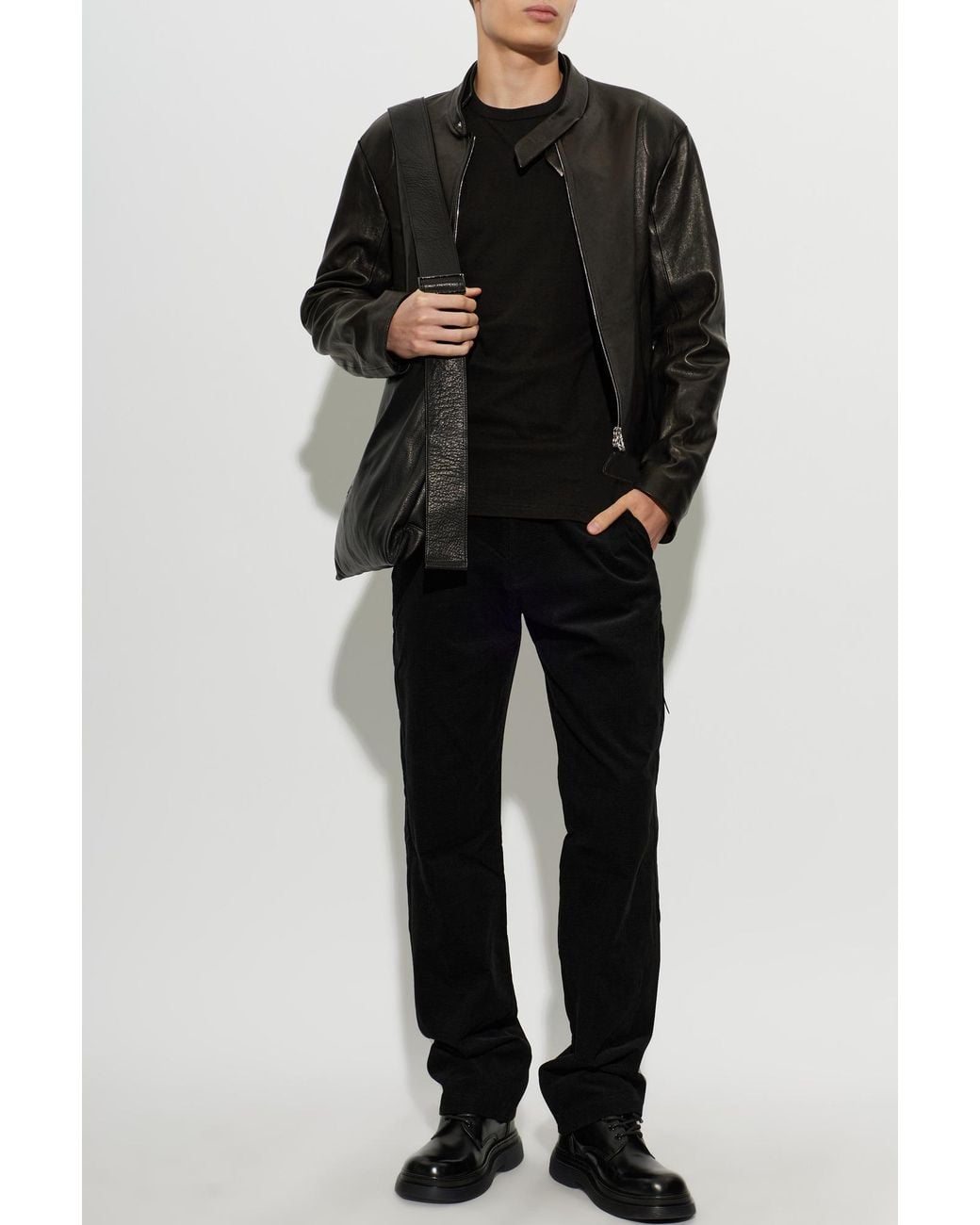 Post Archive Faction PAF Black Straight-Leg Trousers for men