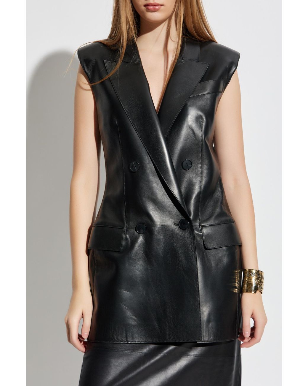 Givenchy Black Leather Vest