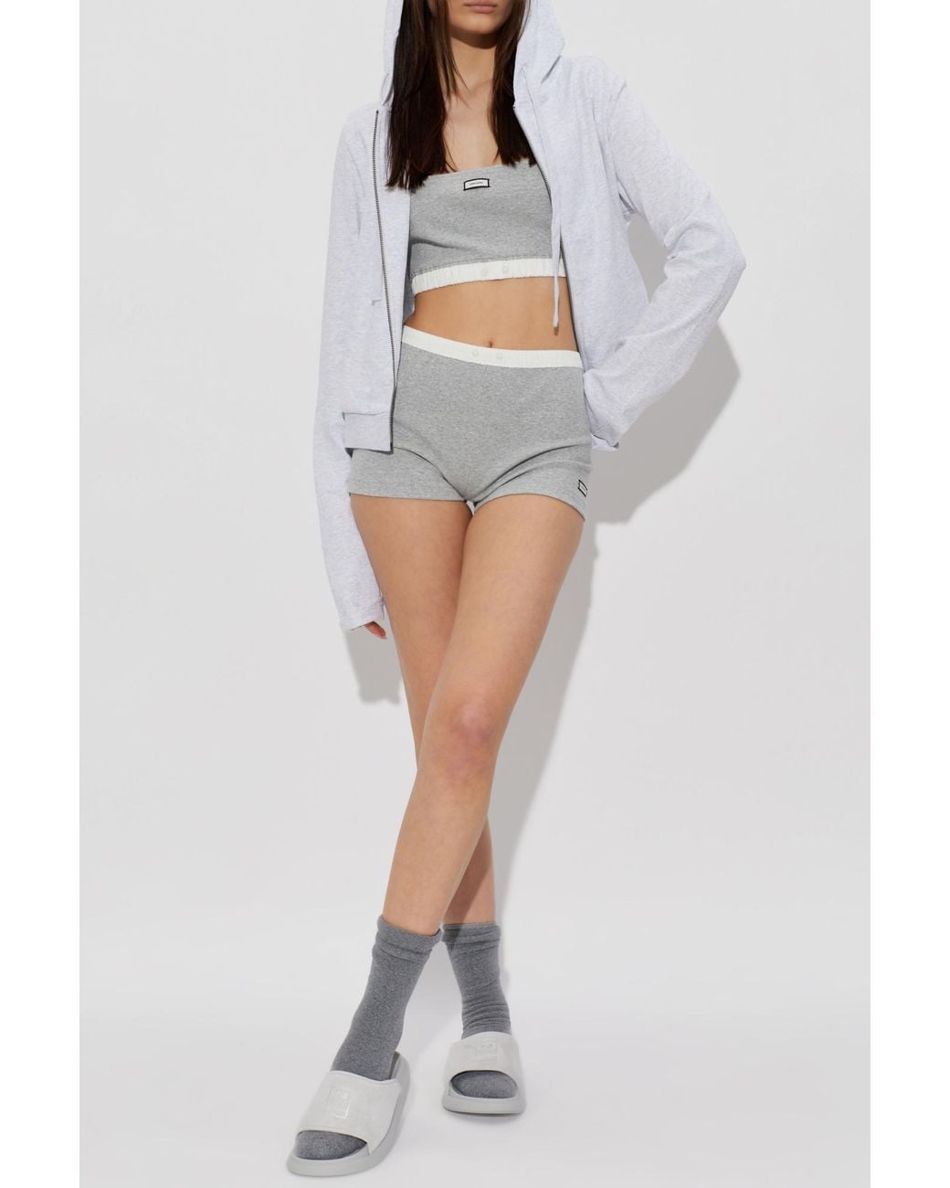 Entire studios Gray Shorts With Logo