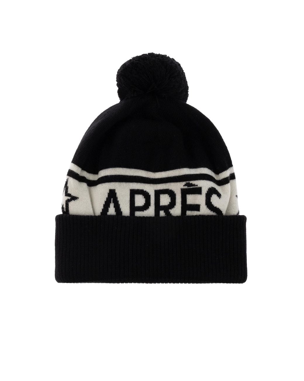 Perfect Moment Black Wool Beanie With Pompom