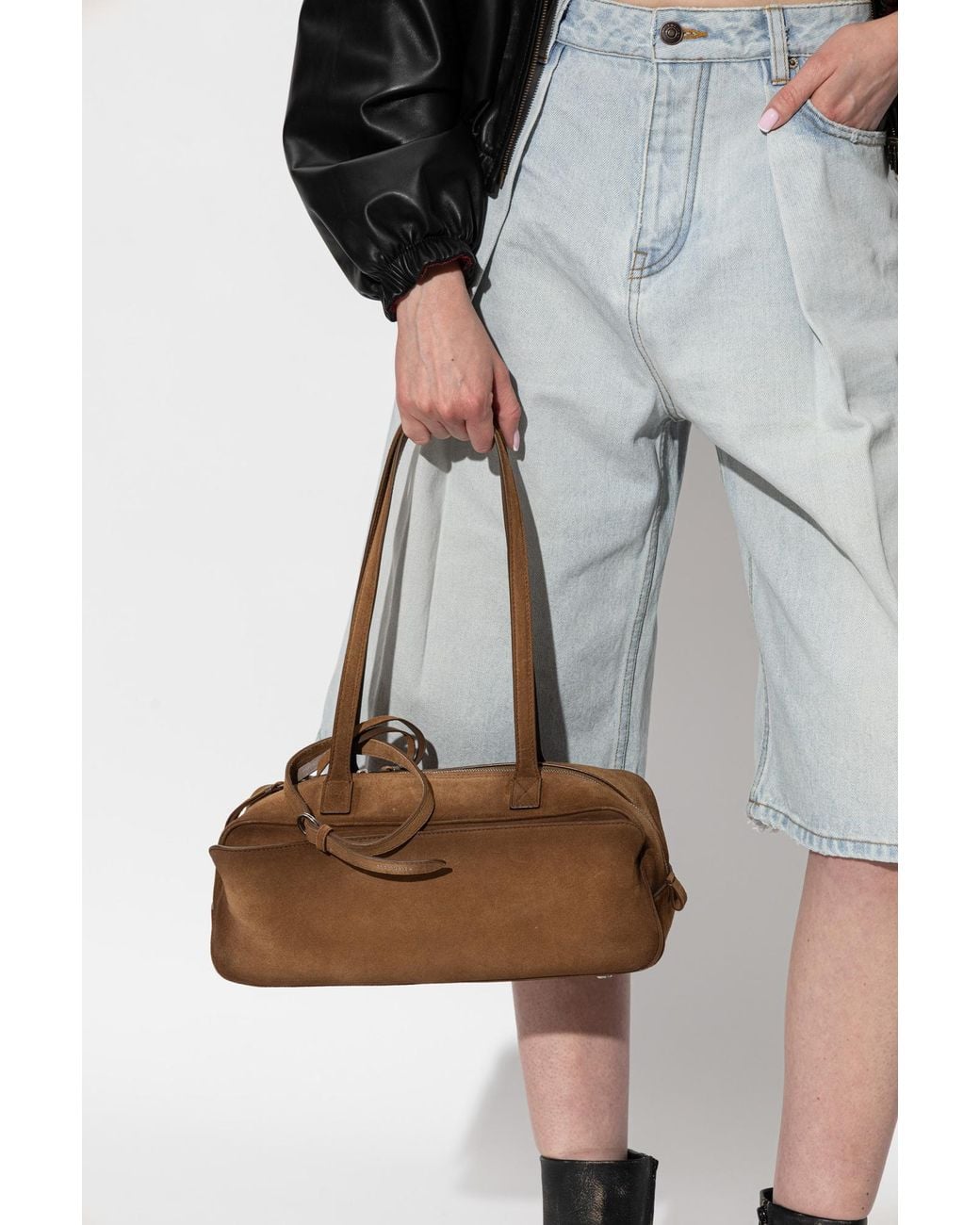 Balenciaga Brown 'Carrie Bowling Small' Bag
