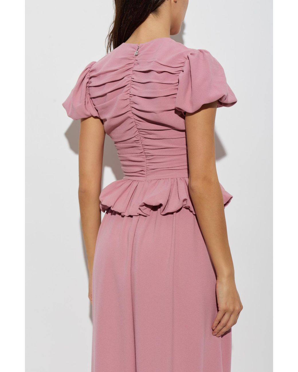 ROTATE BIRGER CHRISTENSEN Pink Draped Top
