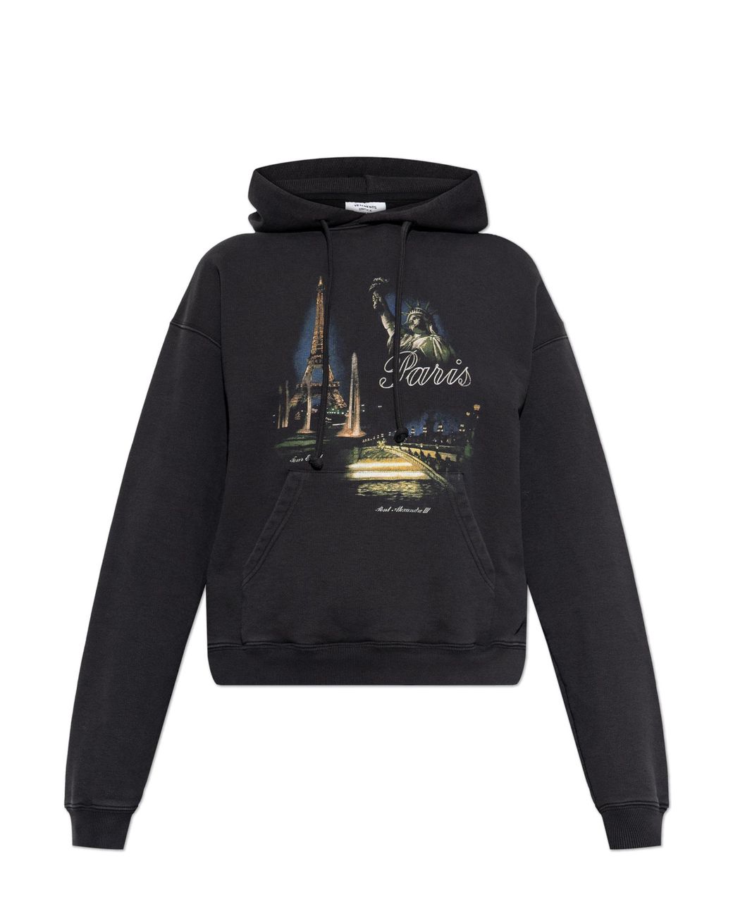 Vetements Black Sweatshirt With Print