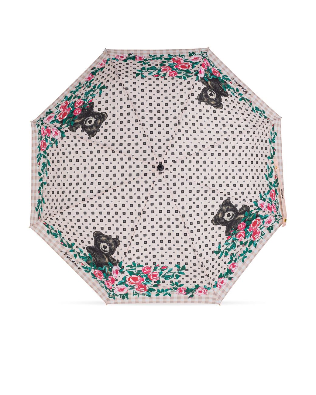 Moschino Natural Folding Umbrella