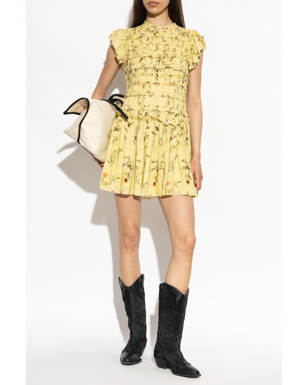 AllSaints Yellow Dress 'Lauren'