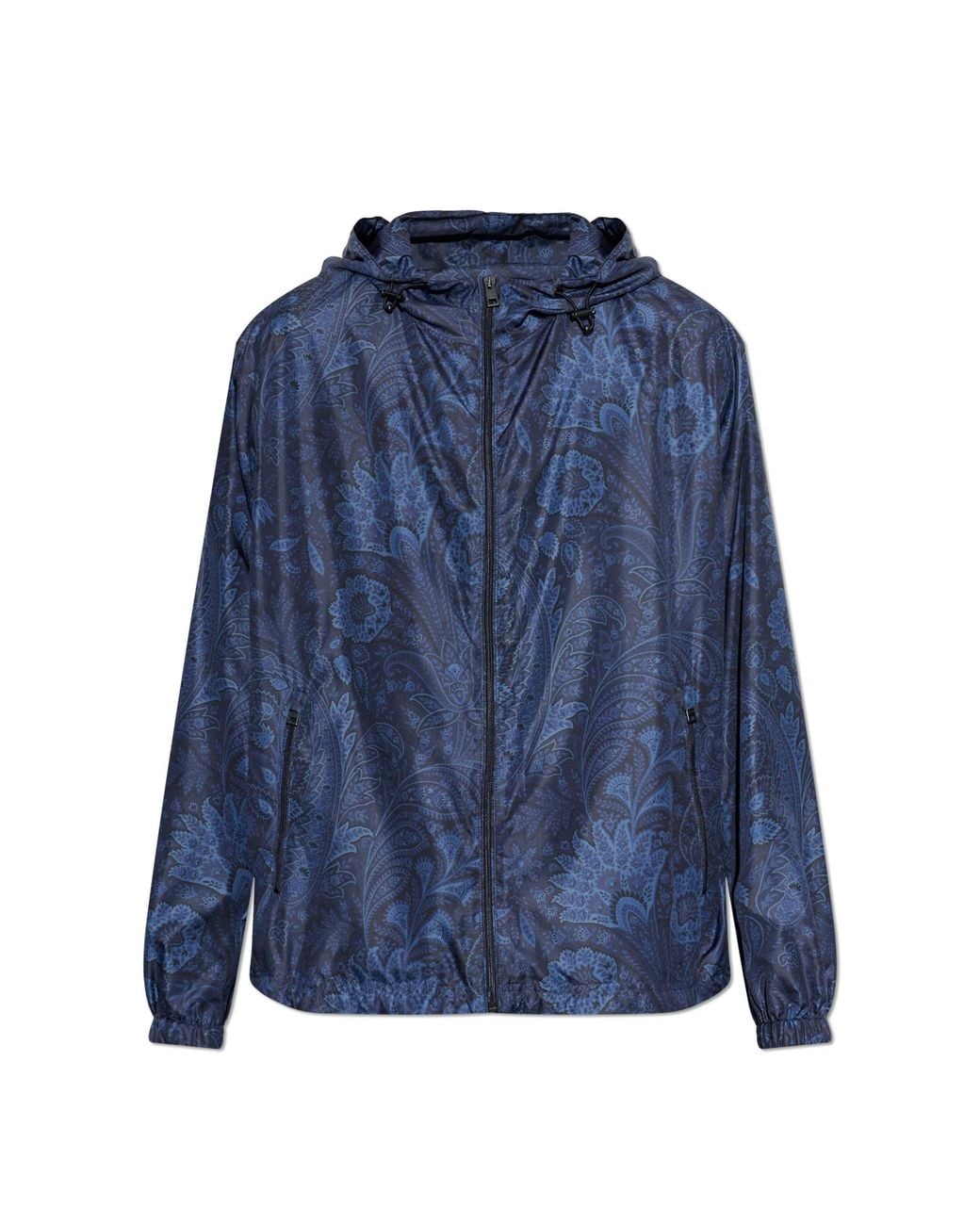Etro Blue Light Jacket With Hood for men