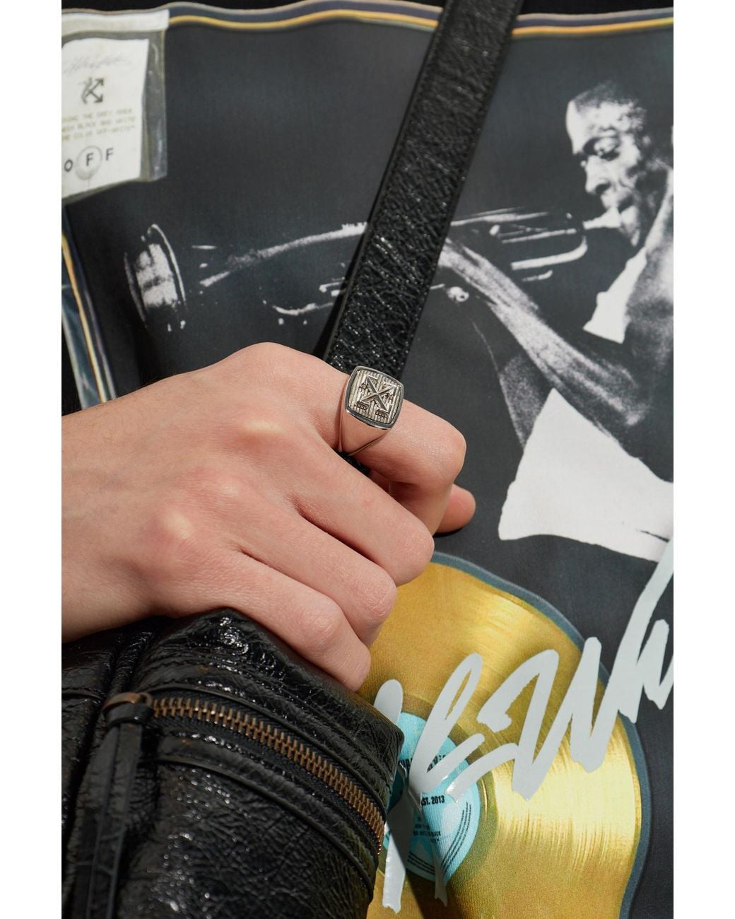Off-White c/o Virgil Abloh Metallic Brass Ring for men