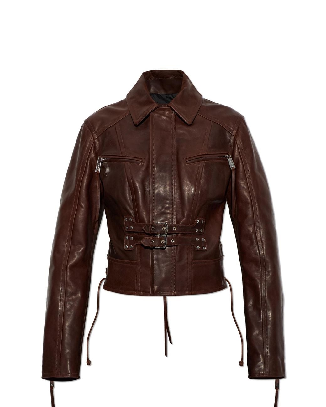 DSquared² Brown Leather Jacket