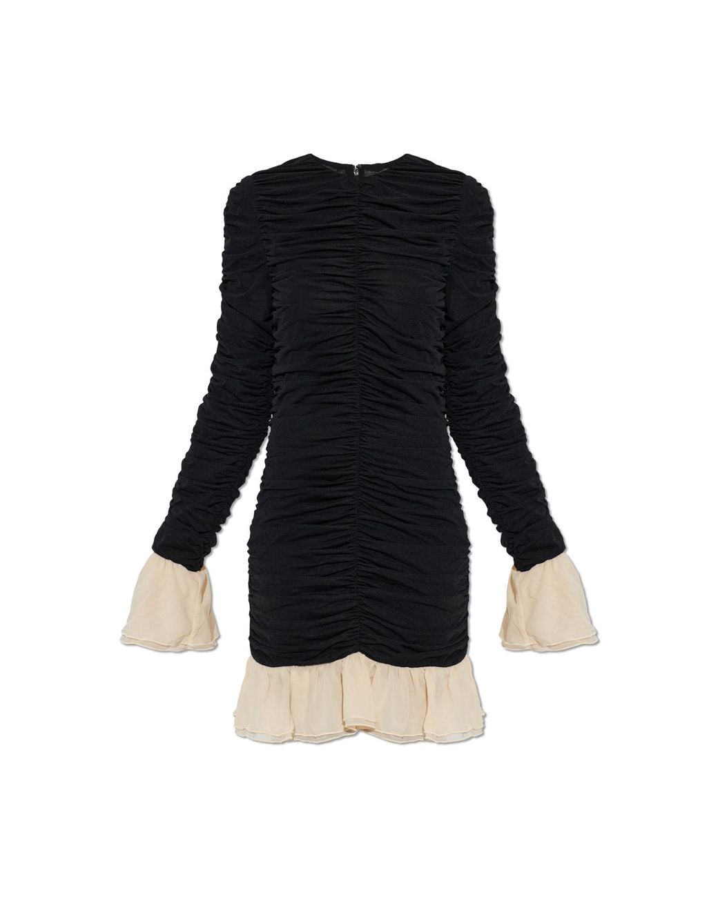 ROTATE BIRGER CHRISTENSEN Black Ruched Mini Dress