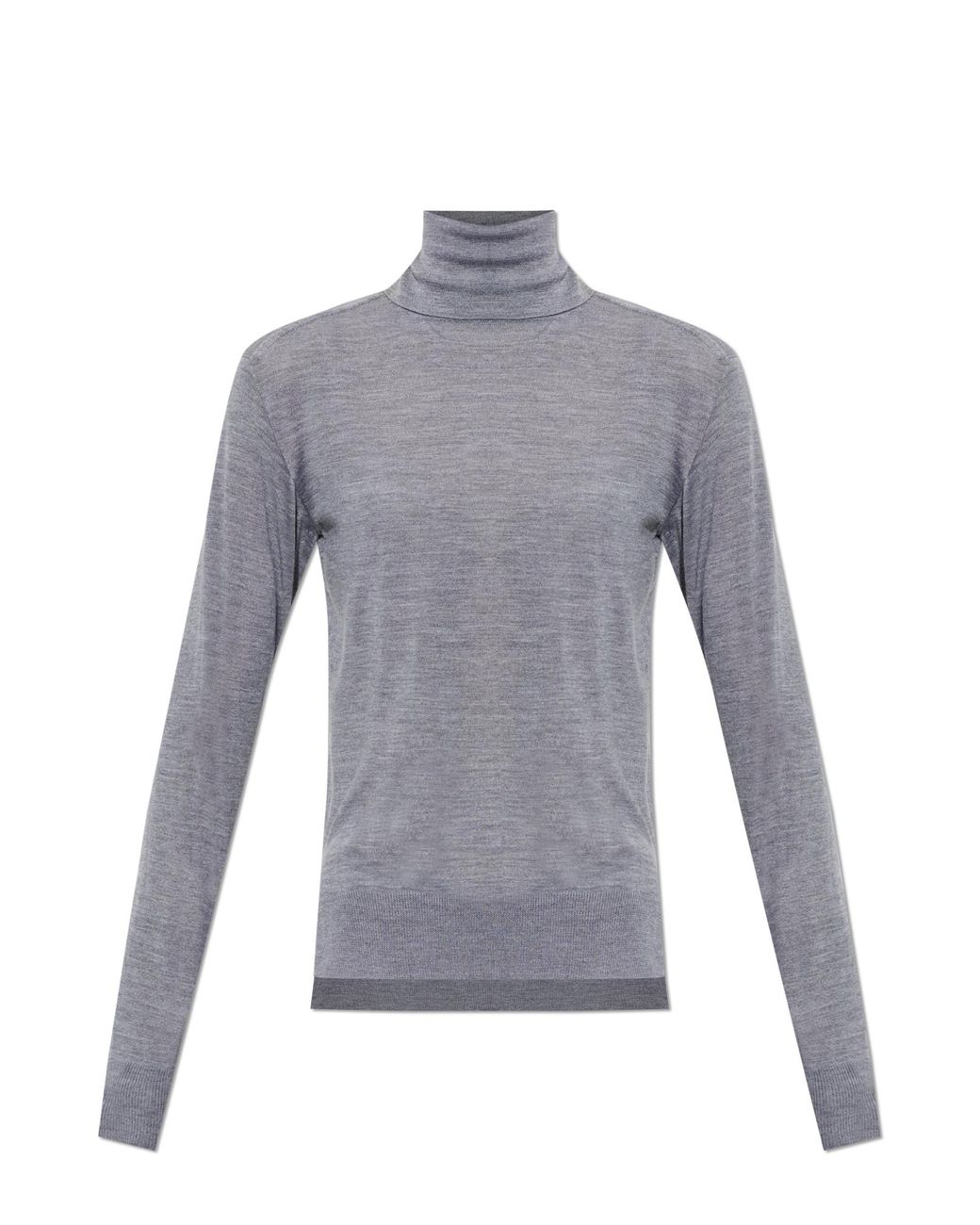 Jil Sander Gray Sweater With A Stand-Up Collar