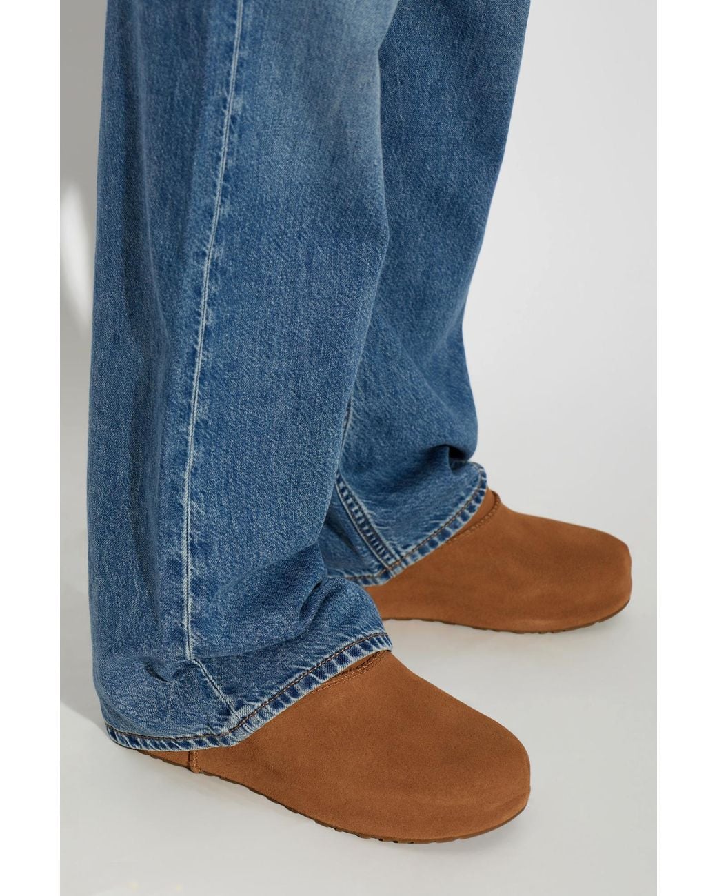 Ugg Brown Suede 'Enwrap Clog' Wedge Shoes