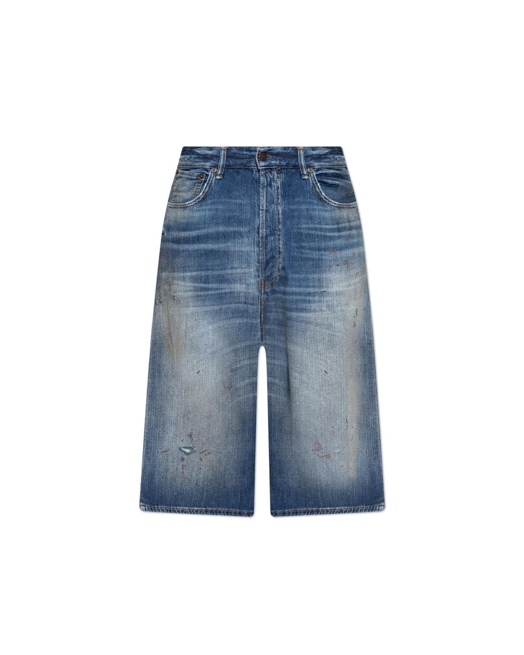 Acne Blue Denim Shorts for men