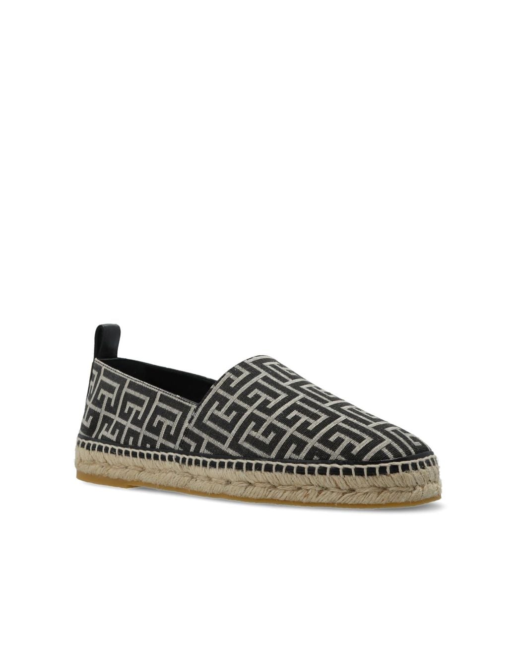 Balmain Black Espadrilles With Monogram for men