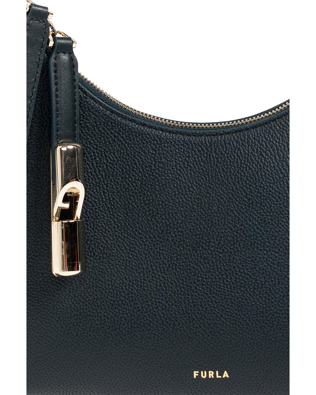 Furla Black Leather Bag 'Goccia S'