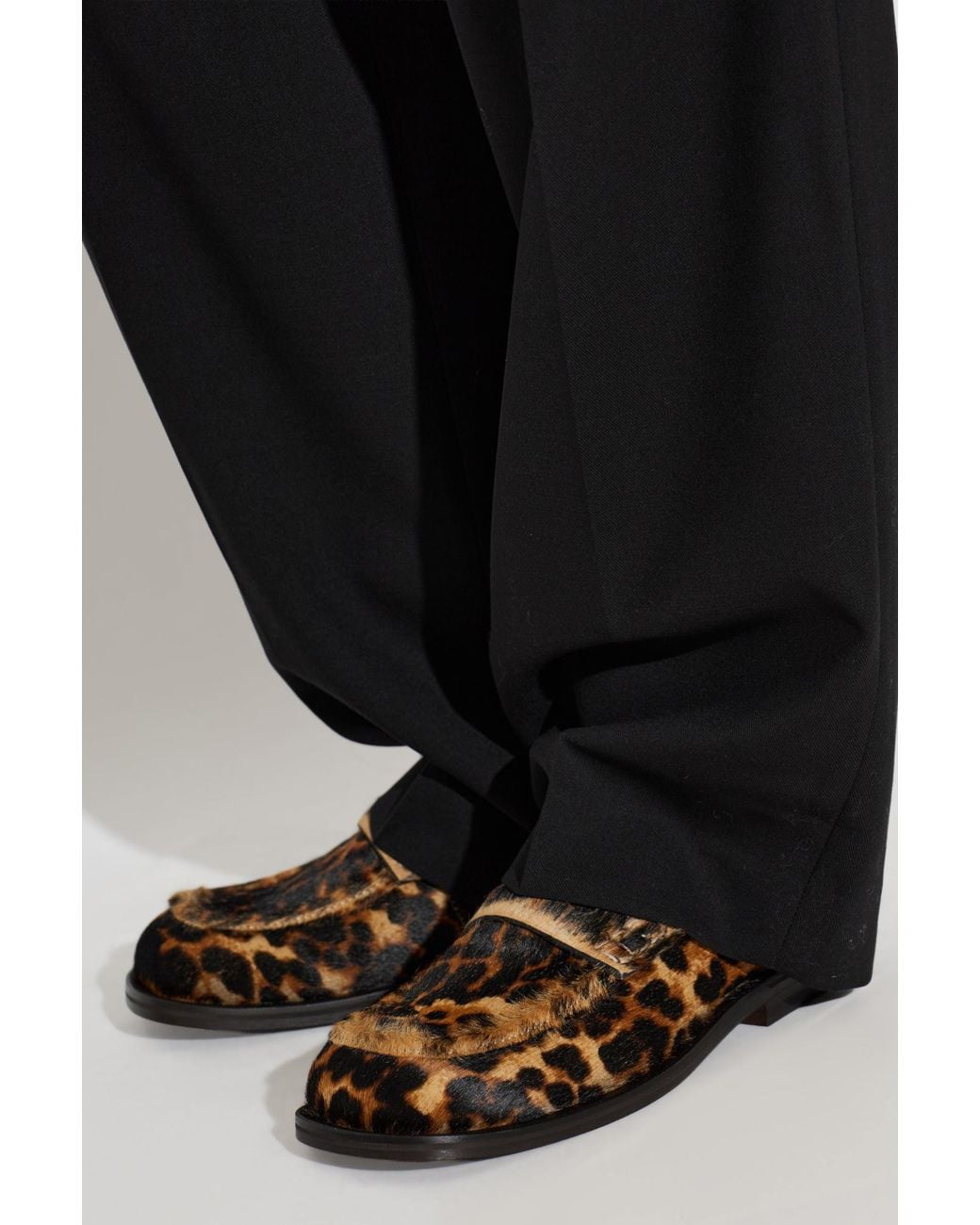 AMI Brown Leather Loafers